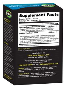 probiotic supplement with digestive enzymes: 30 capsules