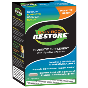 Daily Body Restore BG-19 — Probiotic + Enzyme Formula (30 capsules) [4 Pack]